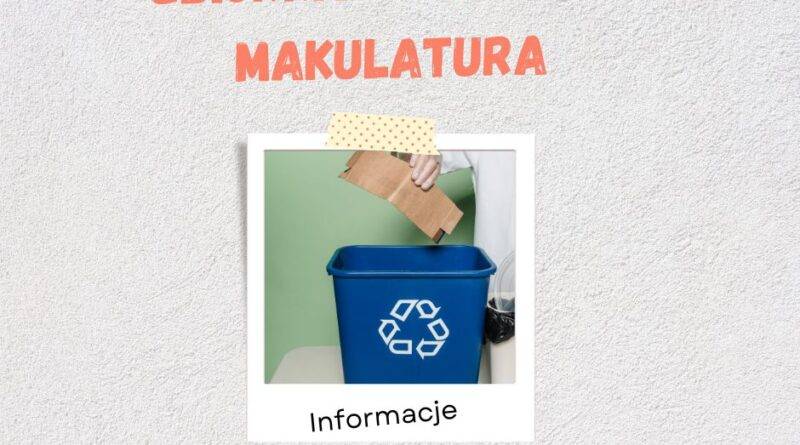 grafika przedstawia niebieski pojemnik z oznaczeniem Do recyklingu i osobę wrzucającą do niego kartonik. Klinknięcie w grafikę przekierwuje do strony z informacjami o zbiórce makulatury w ramach konkursu Opolskie EkoGranty